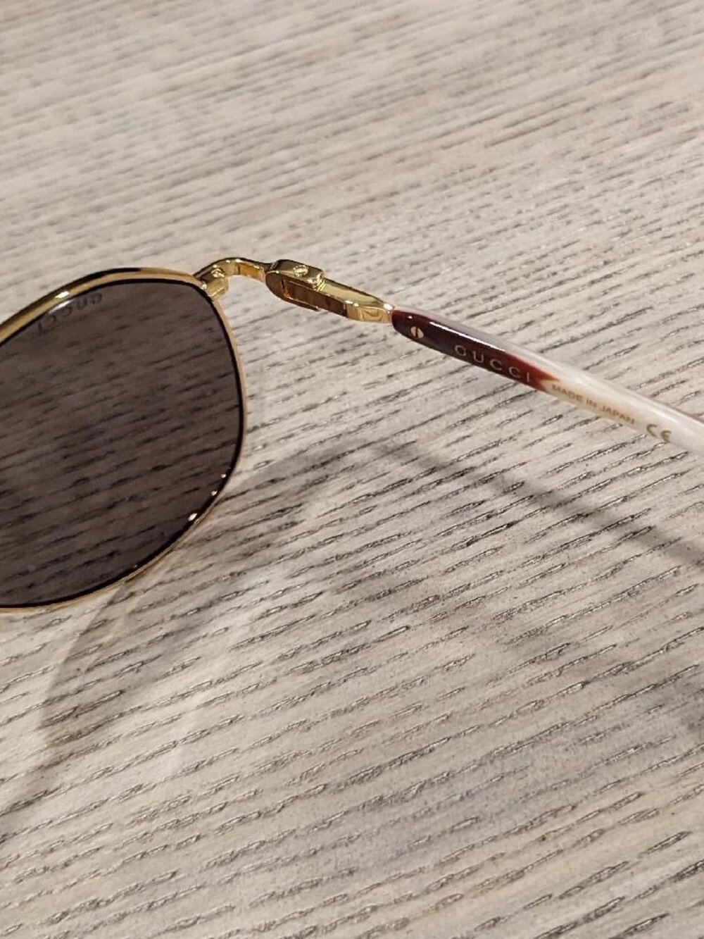 $520 Mens Authentic GUCCI 125th Street 59mm Pilot Sunglasses Gold - Picture 3 of 7